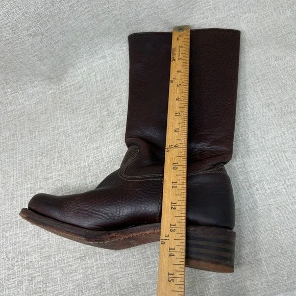 VTG 80s Frye Campus 14L Brown Leather Tall Riding Boots Womens Size 9M USA Made - Picture 13 of 14